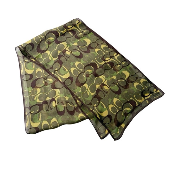 Coach 100% Silk Scarf - Picture 2 of 6